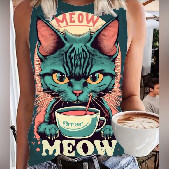 Cat tank top - Picture 1 of 3